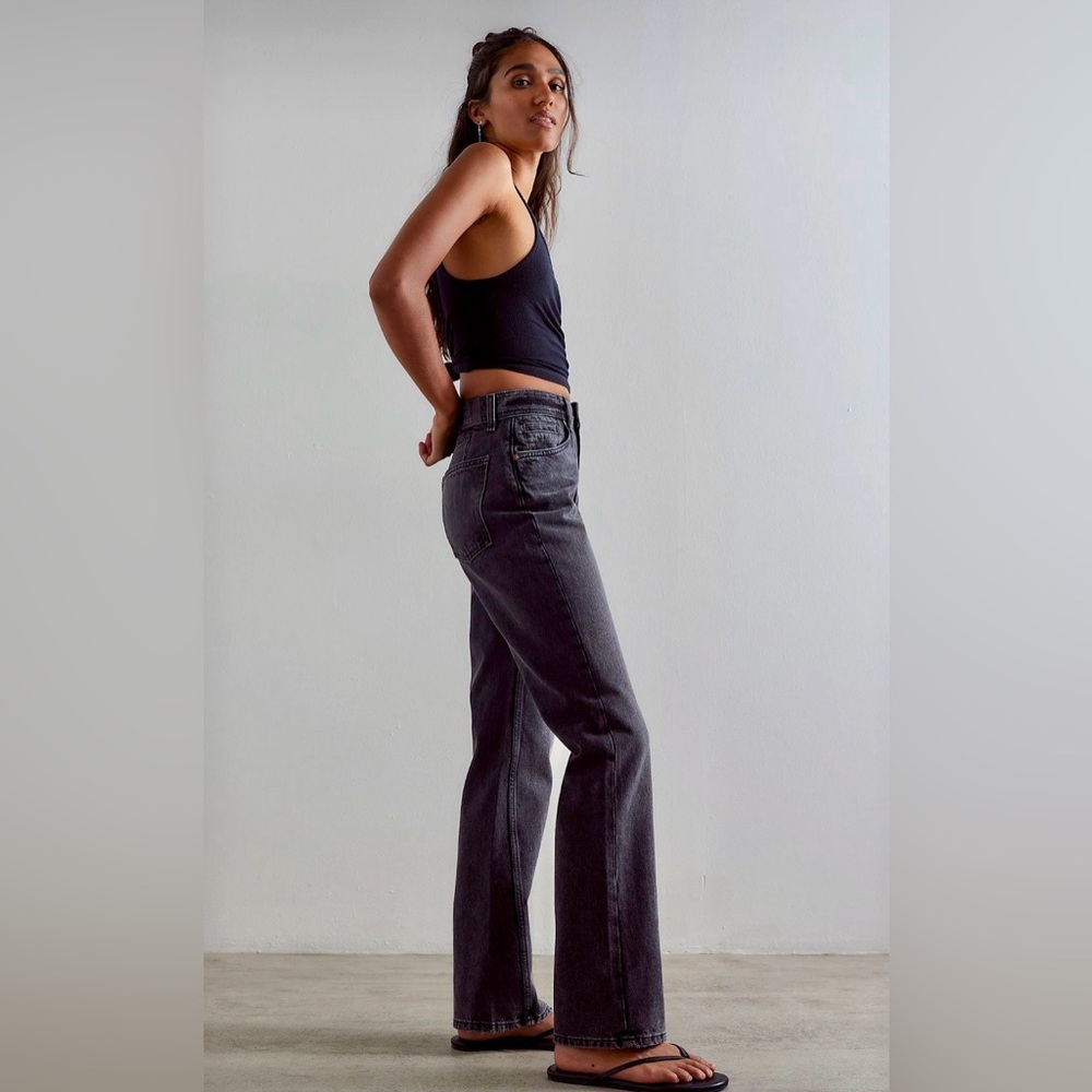 We The Free Black Xena High Rise Straight Jeans 29